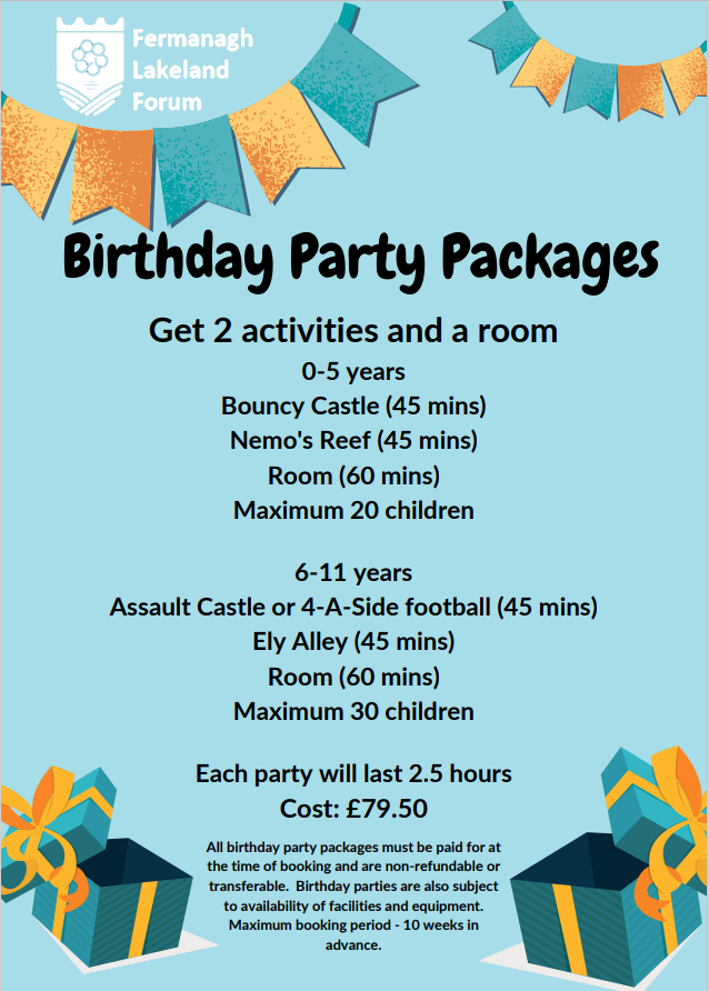 Birthday Party Packages 1of2
