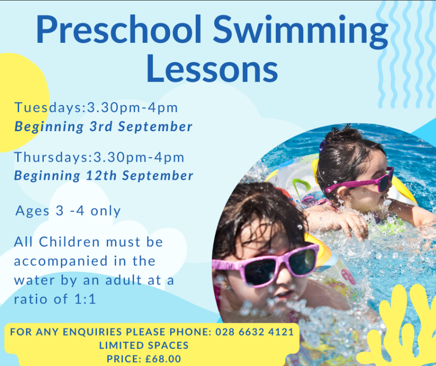 2024 Autumn Pre school Swim Lessons