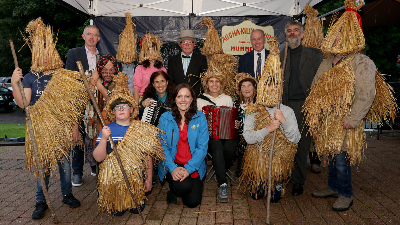 Aughakillymaude Community Mummers perform at Revalidation Engagement Event