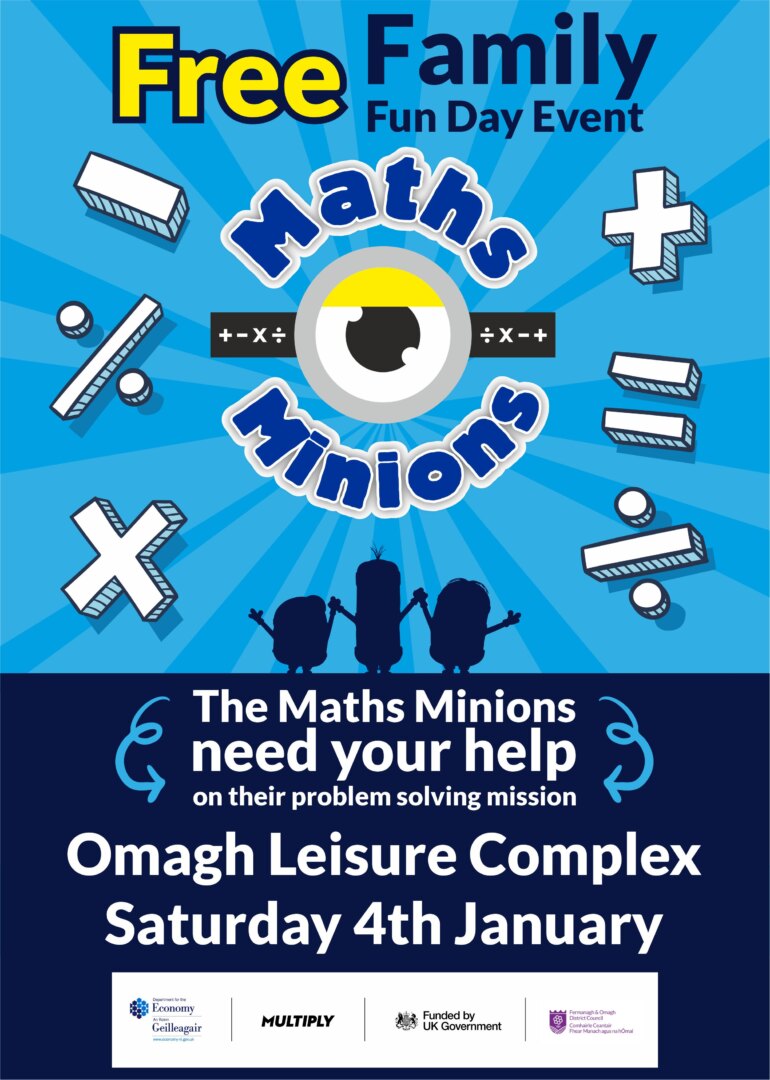 Maths Minions Poster omagh leisure centre