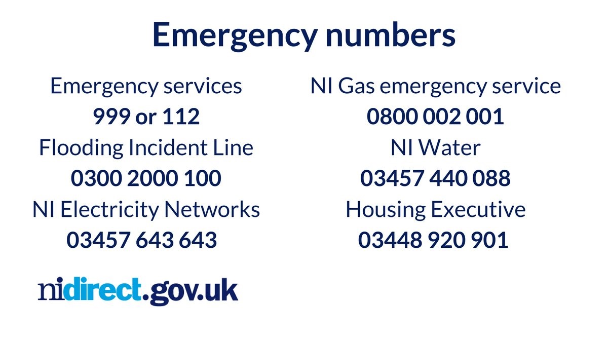 NI Direct Emergency Numbers